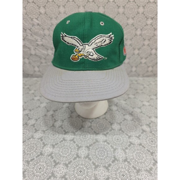 VTG Philadelphia‎ Eagles Kelly Green NFL Starter 100% Wool Retro Logo Fitted Hat - Picture 1 of 11